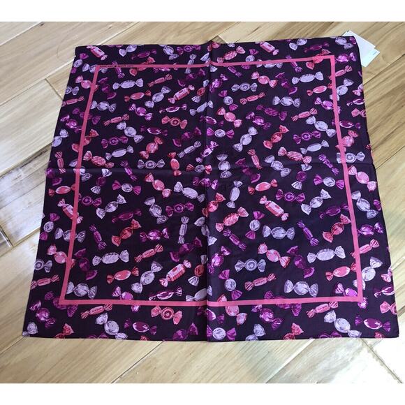 Kate Spade Candy Shop SWEETS SLG 100% Silk Bandana/ Scarf /Neckerchief - Picture 3 of 5